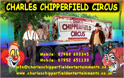 Charles Chipperfield Circus business card.