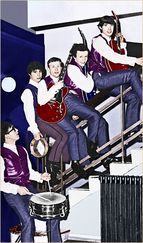 Restored and colourised image. Click to view larger version.