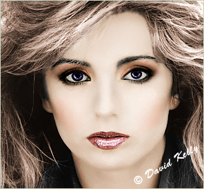 Marion Davren, hand coloured head shot, 002. Click to view larger version.